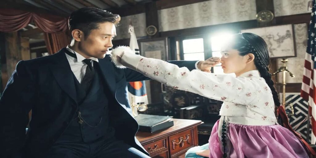 Mr. Sunshine key art set against the backdrop of early 1900s Korea