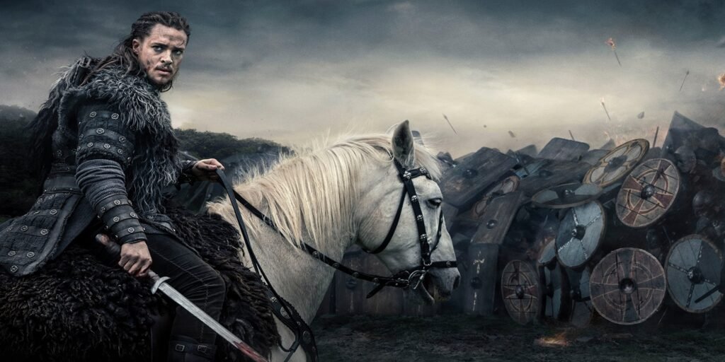 The Last Kingdom Season 4 key art showing Uhtred amid the new political conflict following Alfred's death