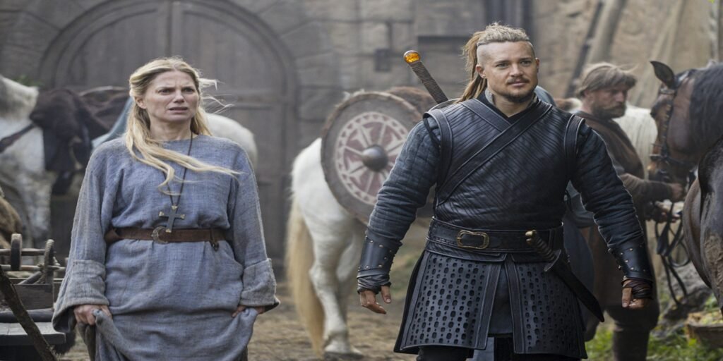 Uhtred of Bebbanburg leading his warriors in The Last Kingdom Season 5
