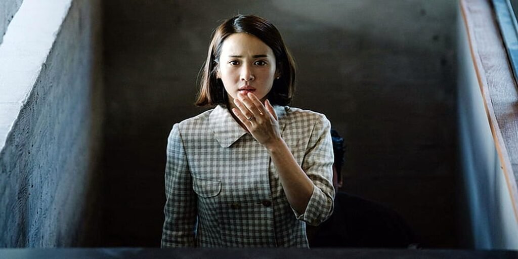A symbolic staircase scene from Parasite